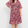 Kleid mit Blütenprint und Flügelärmeln<sheego loves miss goodlife Discount
