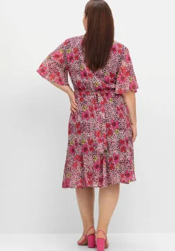 Kleid mit Blütenprint und Flügelärmeln<sheego loves miss goodlife Discount
