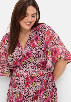 Kleid mit Blütenprint und Flügelärmeln<sheego loves miss goodlife Discount