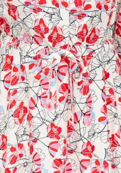 Kleid mit Blütenprint und Taillen-Tunnelzug<sheego Best