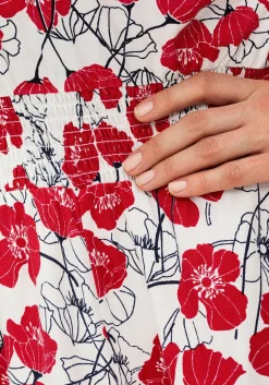 Kleid mit Blumenprint und Smokbund<sheego Discount