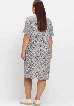 Kleid mit Grafikprint und Tunika-Ausschnitt<sheego Sale