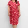 Kleid mit Knopfleiste und Blumendruck<sheego Sale