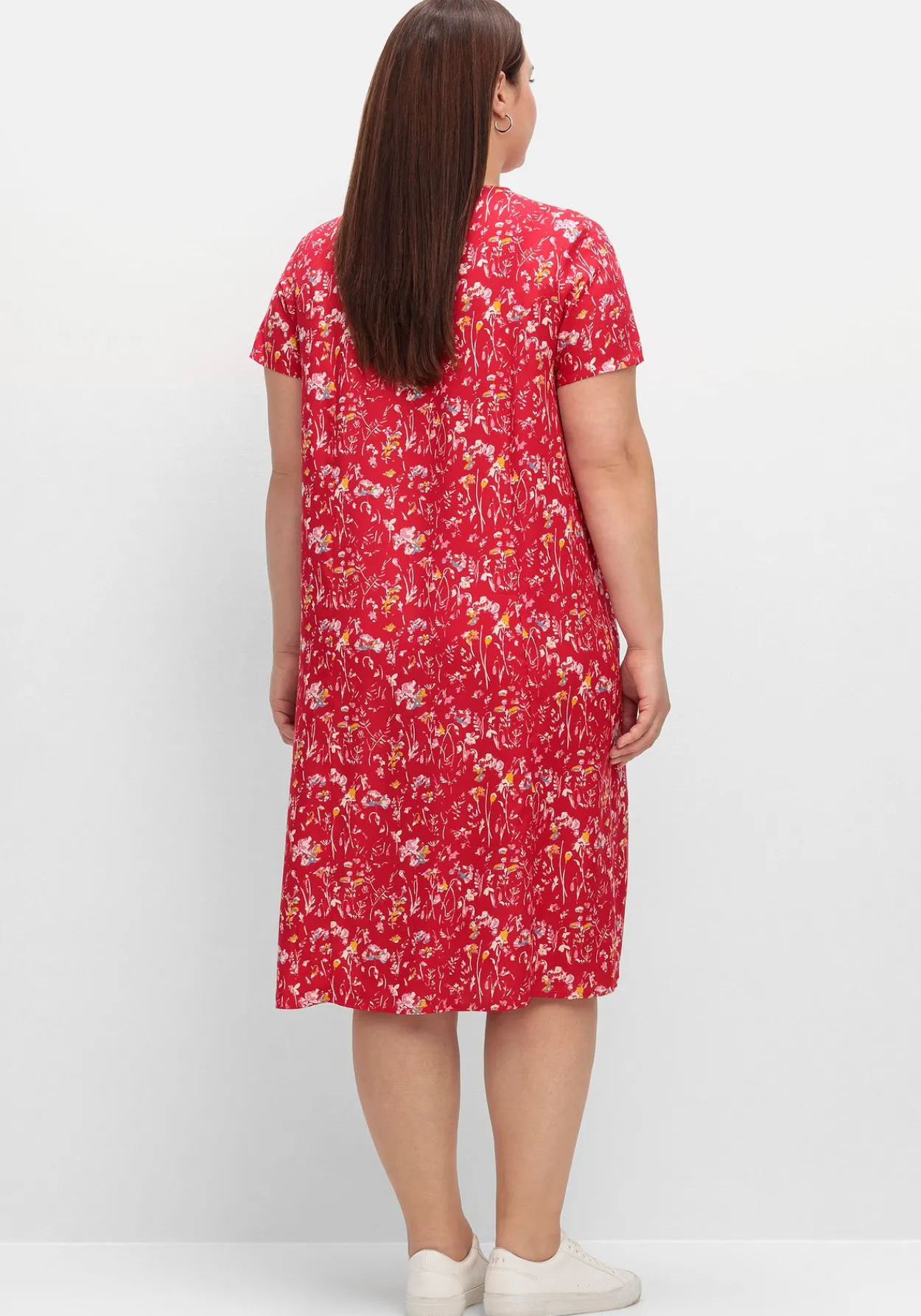 Kleid mit Knopfleiste und Blumendruck<sheego Sale