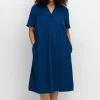 Kleid mit Polokragen, in Längsstruktur<sheego Best