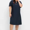 Kleid mit Schlitz und Bindeband am Ausschnitt<sheego New