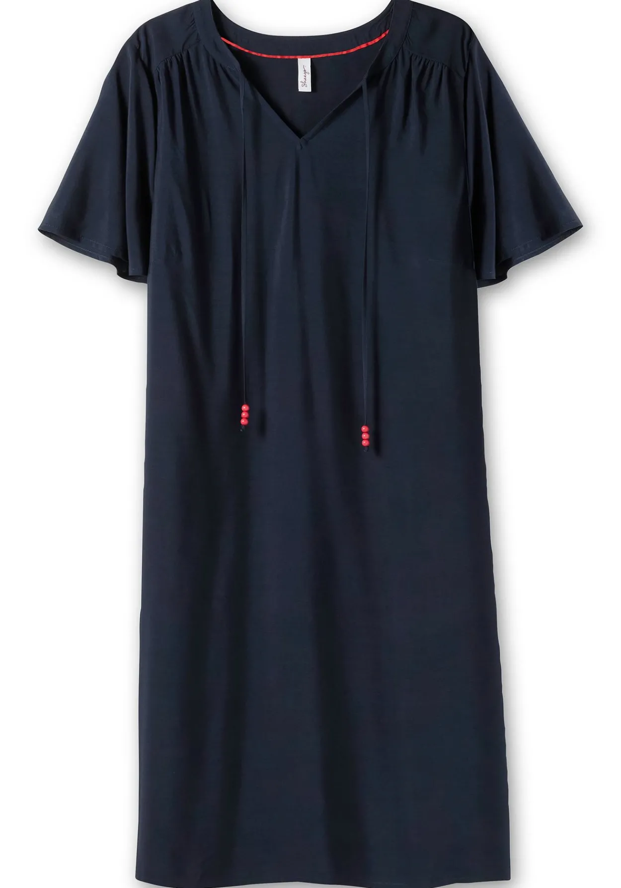 Kleid mit Schlitz und Bindeband am Ausschnitt<sheego New