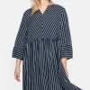 Kleid mit Streifen, weit schwingender Rock<sheego Fashion