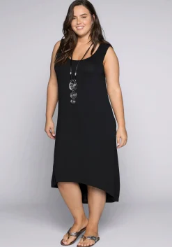 Kleid mit Taschen, im Vokuhilaschnitt<sheego Clearance