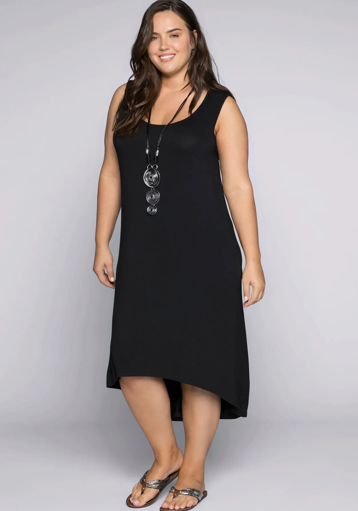 Kleid mit Taschen, im Vokuhilaschnitt<sheego Clearance