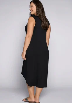 Kleid mit Taschen, im Vokuhilaschnitt<sheego Clearance