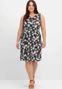 Knielanges Jerseykleid in Wickeloptik<sheego Discount