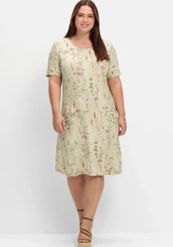 Knielanges Jerseykleid mit Blumenmuster<sheego Online