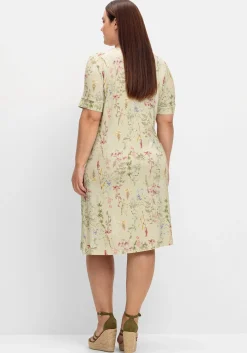 Knielanges Jerseykleid mit Blumenmuster<sheego Online