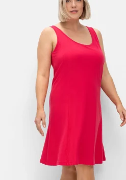 Knielanges, ärmelloses Kleid in A-Linie<sheego Fashion