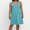 Knielanges Strandkleid mit Kellerfalte vorn<sheego New