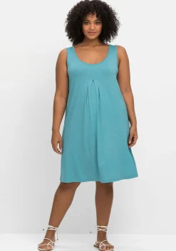Knielanges Strandkleid mit Kellerfalte vorn<sheego New