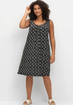 Knielanges Strandkleid mit Kellerfalte vorn<sheego Online