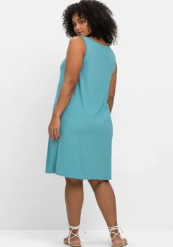Knielanges Strandkleid mit Kellerfalte vorn<sheego New