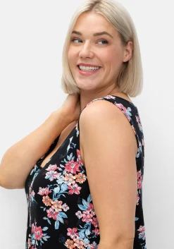 Knielanges Strandkleid mit Kellerfalte vorn<sheego Hot