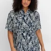 Kurzarm-Hemdbluse mit Alloverdruck<sheego by Joe Browns Hot