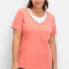 Kurzarmshirt in Layeroptik mit Ziernieten<sheego New