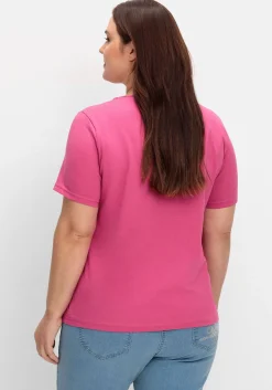 Kurzarmshirt in Layeroptik mit Ziernieten<sheego Clearance