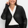 Kurze Ajour-Strickjacke mit Knopfverschluss<sheego New