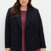 Kurze Cabanjacke mit Reverskragen und Wollanteil<sheego Clearance