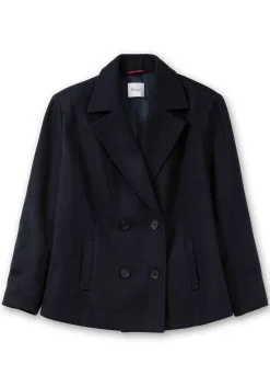Kurze Cabanjacke mit Reverskragen und Wollanteil<sheego Clearance