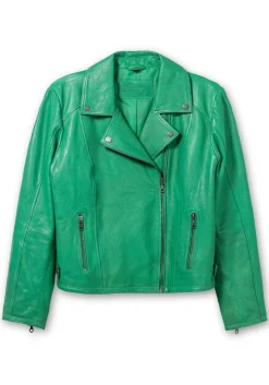 Kurze Lederjacke aus Lammnappa, im Biker-Stil<sheego Discount