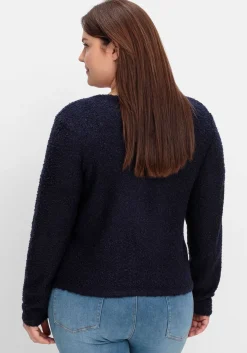 Kurze Strickjacke aus weichem Bouclé<sheego Fashion