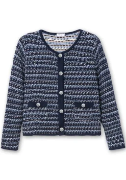 Kurze Strickjacke im Strukturstrick, mit Effektgarn<sheego Online