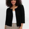 Kurze Strickjacke mit Zierspange am Ausschnitt<sheego Hot
