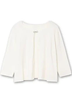 Kurze Strickjacke mit Zierspange am Ausschnitt<sheego Fashion
