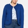 Kurze Trachten-Strickjacke mit Zierborte<sheego Best
