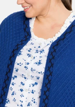 Kurze Trachten-Strickjacke mit Zierborte<sheego Best