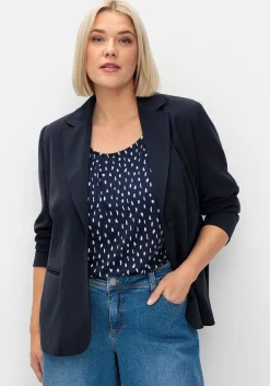 Kurzer, taillierter Blazer mit 1-Knopf-Verschluss<sheego Clearance