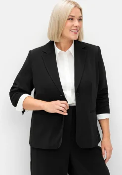 Kurzer, taillierter Blazer mit 1-Knopf-Verschluss<sheego Outlet