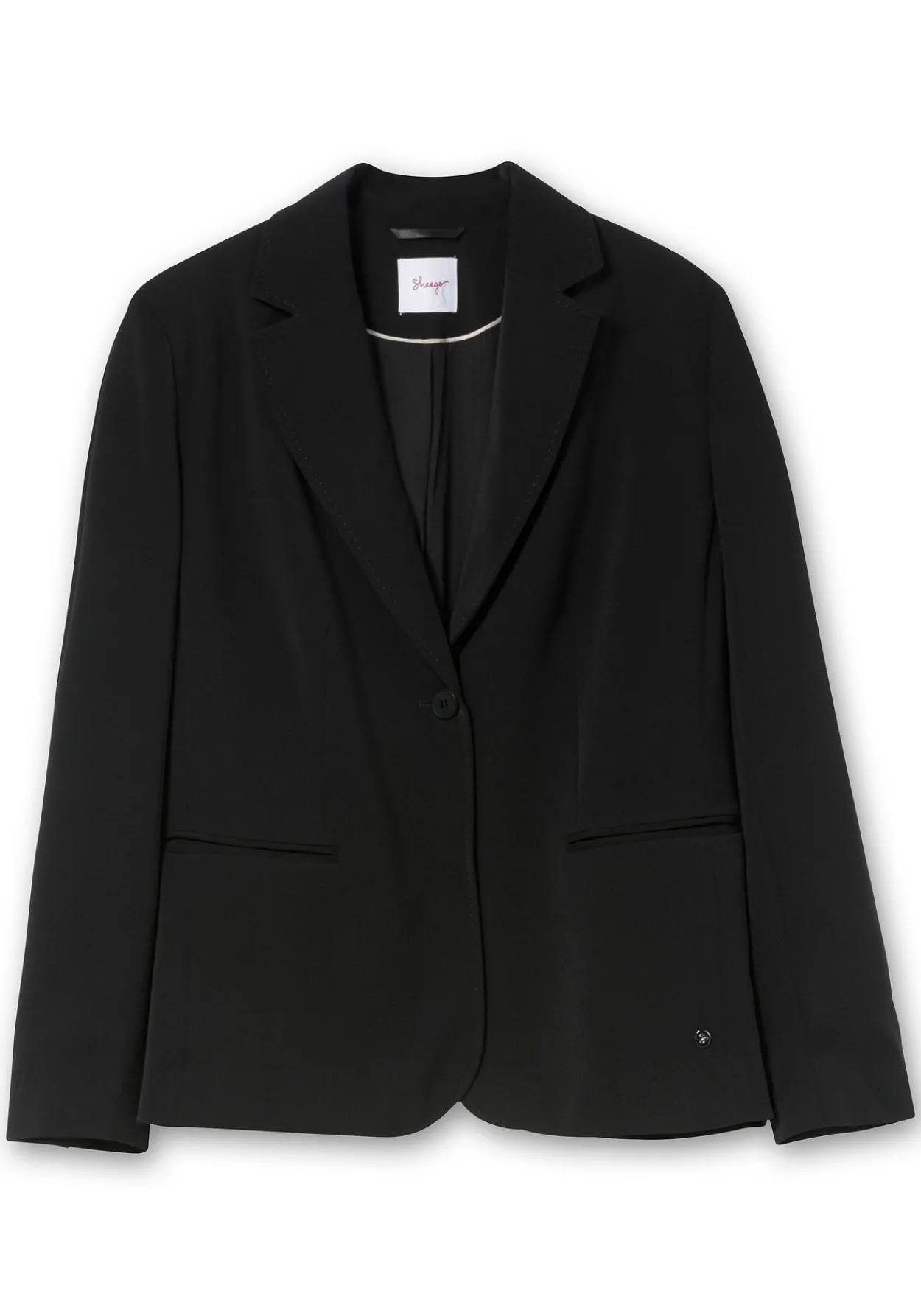 Kurzer, taillierter Blazer mit 1-Knopf-Verschluss<sheego Outlet