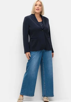 Kurzer, taillierter Blazer mit 1-Knopf-Verschluss<sheego Clearance