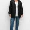 Kurzer Trenchcoat mit Gürtel, wasserabweisend<sheego Discount