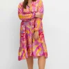 Kurzes Kaskadenkleid mit Alloverdruck<sheego loves miss goodlife Online
