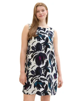 Kurzes ärmelloses Kleid mit Blumenprint<TOM TAILOR Plus Hot