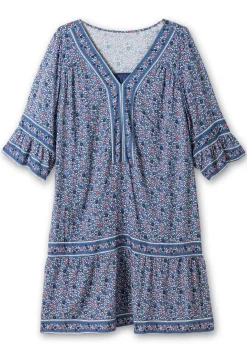 Kurzes Tunikakleid mit Zierband-Details<sheego Discount