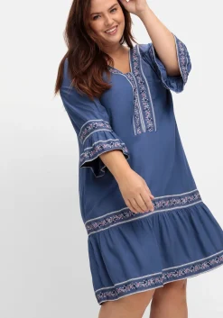 Kurzes Tunikakleid mit Zierband-Details<sheego Hot