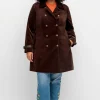 Kurzmantel in Samtoptik, mit 2-reihiger Knopfleiste<sheego by Joe Browns Clearance