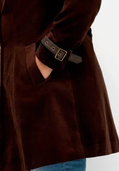 Kurzmantel in Samtoptik, mit 2-reihiger Knopfleiste<sheego by Joe Browns Clearance