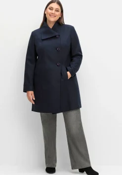 Kurzmantel mit asymmetrischem Kragen<sheego Clearance