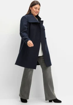 Kurzmantel mit asymmetrischem Kragen<sheego Clearance